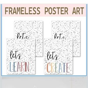 4 - 8x10 Colorful Inspirational Wall Art Set